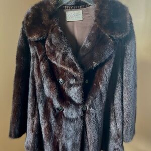 Luxurious vintage mink, black/brown Teddy jacket made by patch and furs from PA